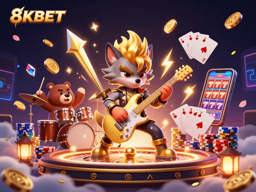 Experience the thrills of 8KBET while immersed in exciting casino scenes with thrilling visuals.