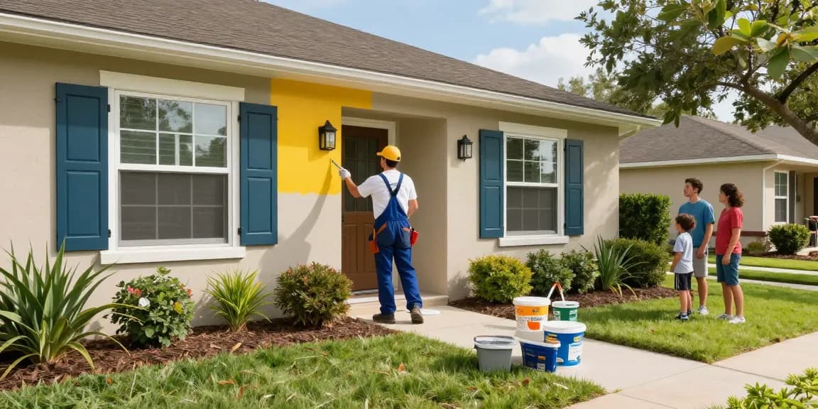 Spray tex painting by trusted local professionals, enhancing homes with quality service.