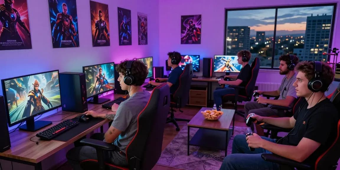 Gamers enjoying online multiplayer sessions with lucky77, showcasing gaming excitement.
