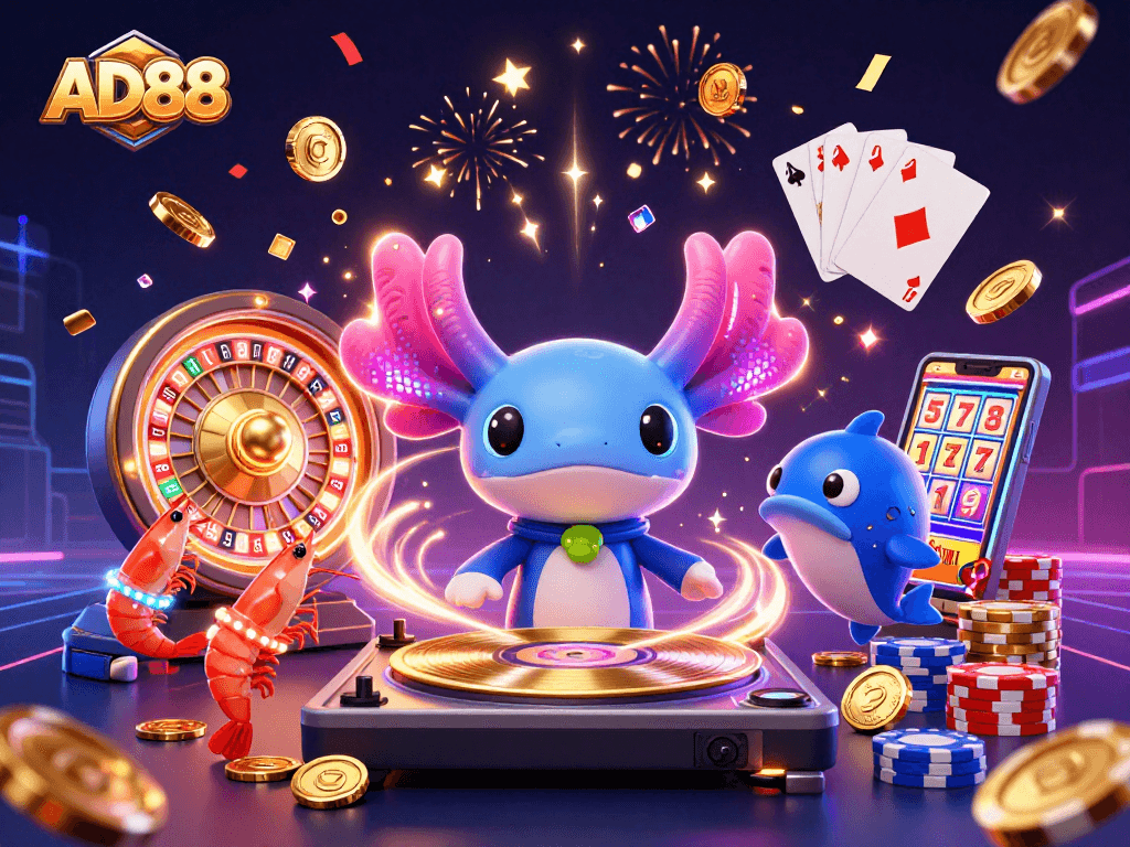 Engage in exciting gameplay at AD88 with vivid characters and dazzling casino elements.