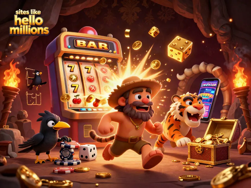 Experience exciting gameplay at sites like Hello Millions with caveman casino elements, colorful games, and huge jackpots.