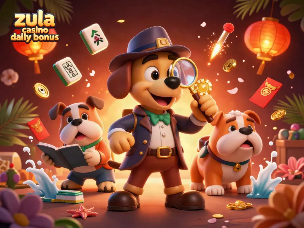 Claim your zula casino daily bonus with exciting rewards in this vibrant 3D casino scene.
