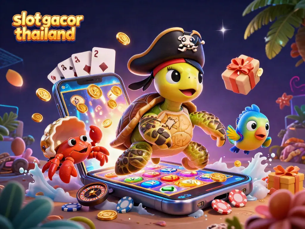 Engage in thrilling gaming with slot gacor thailand, featuring cartoon-style characters and vibrant slot elements.