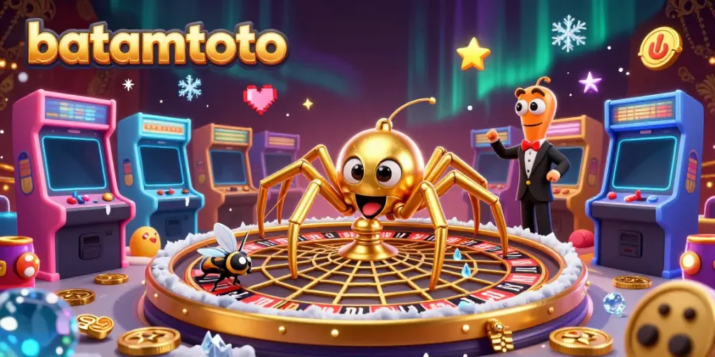 Experience batamtoto gaming strategies with unique characters in a vibrant casino scene.