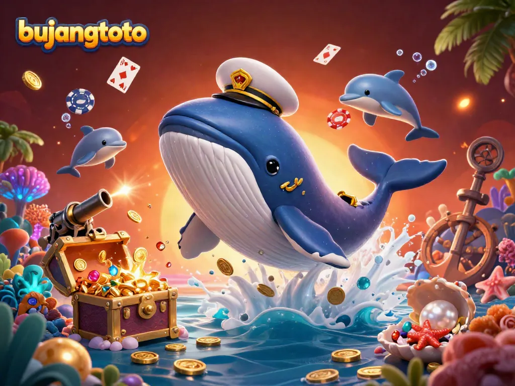 Experience the excitement of virtual gaming with bujangtoto, showcasing a vibrant underwater casino world.