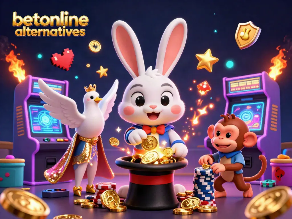 Engage with betonline alternatives featuring a magician rabbit and his casino-themed companions.