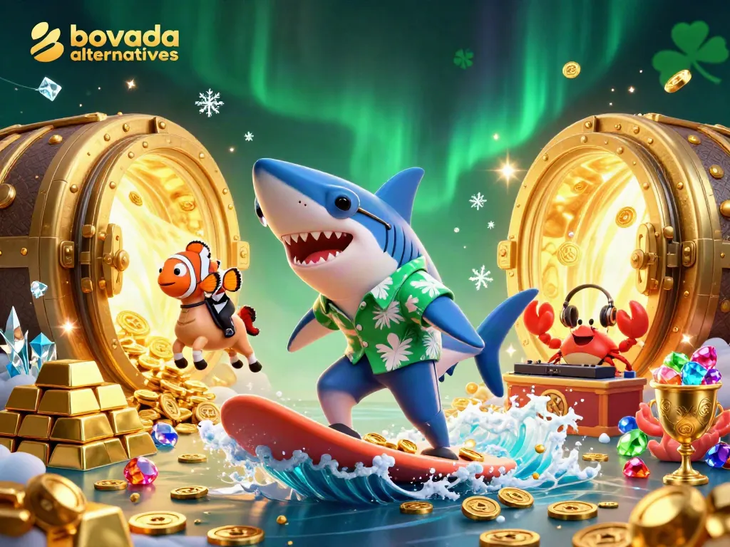 Experience thrilling bovada alternatives with this vibrant, casino-themed digital illustration.