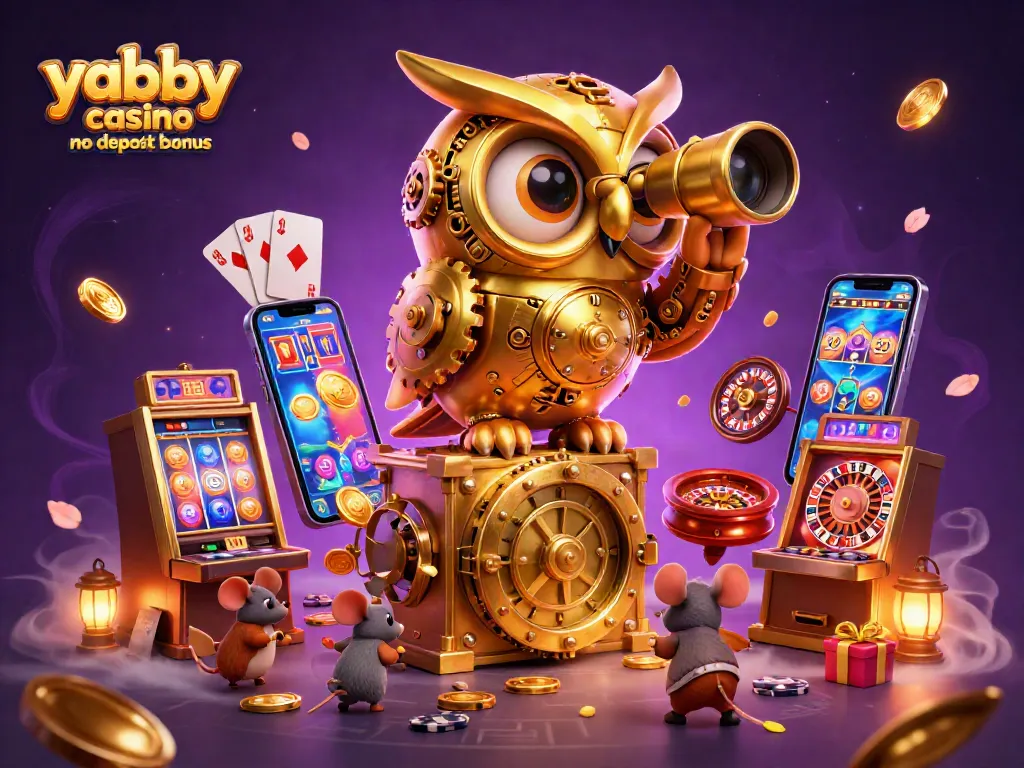 Experience the fun of yabby casino no deposit bonus with captivating gaming elements in this vibrant illustration.