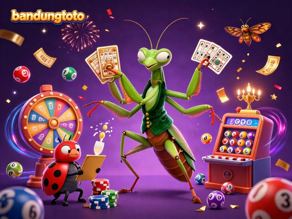 Experience the excitement with bandungtoto's colorful lottery balls and vibrant casino elements.