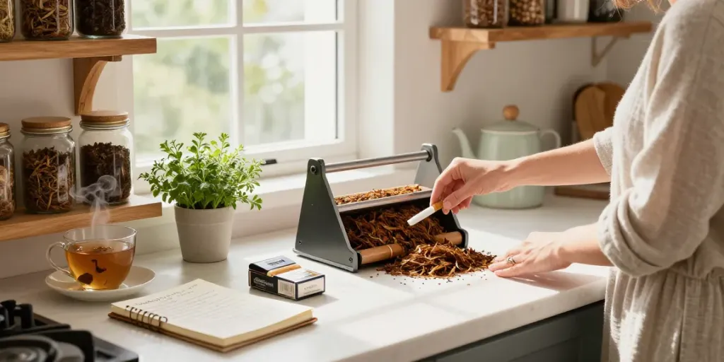Discover quality cheap tobacco and cigarettes online while enjoying a holistic wellness moment with fresh herbs and premium products.