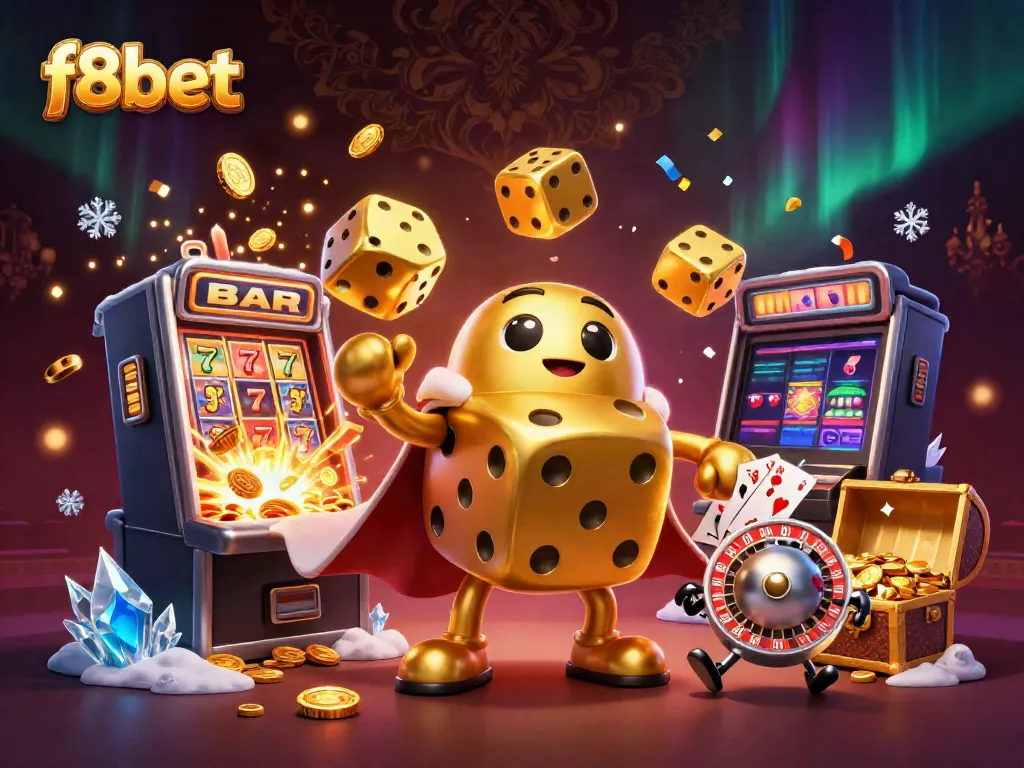 Experience stunning gaming excitement with f8bet's vibrant 3D casino elements and animated characters.