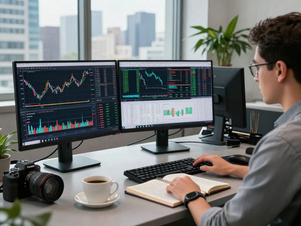 使用TradingView平台进行市场分析的交易员，专注于图表与交易信息。