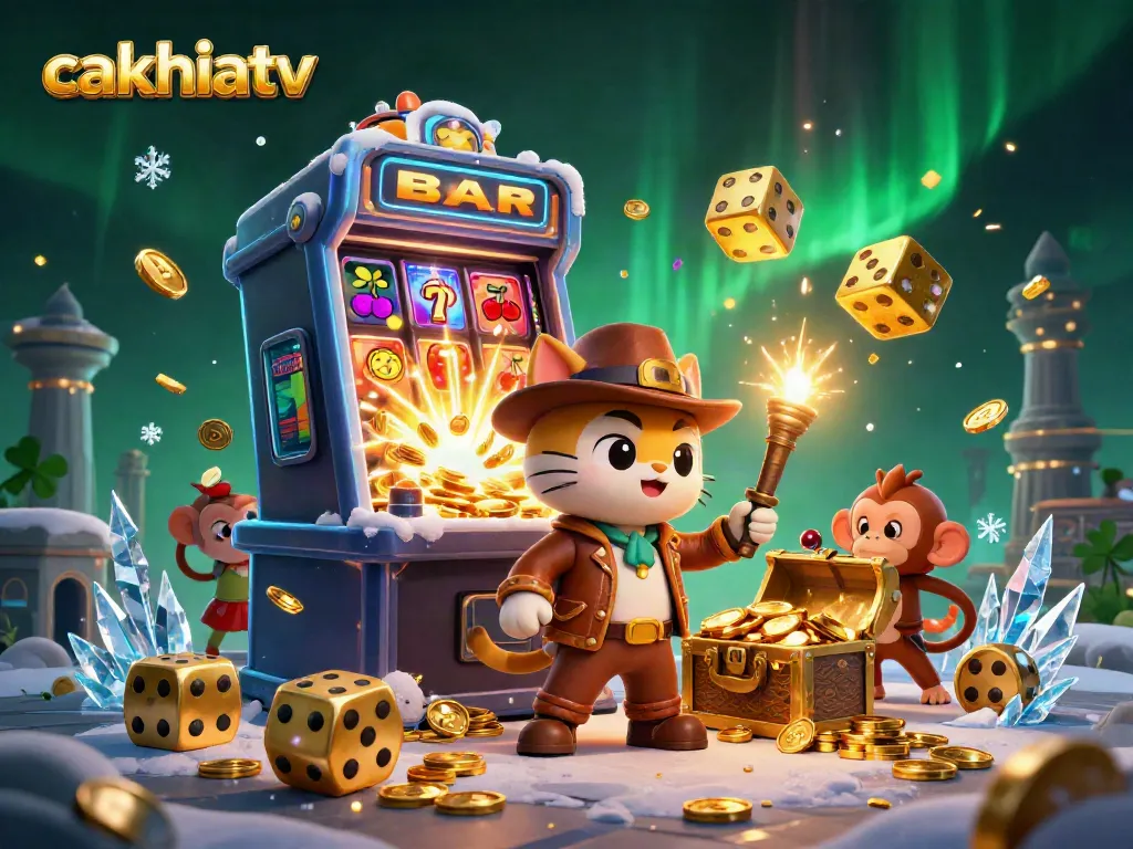 Discover the exciting world of cakhiatv with animated characters enjoying a dynamic casino experience.