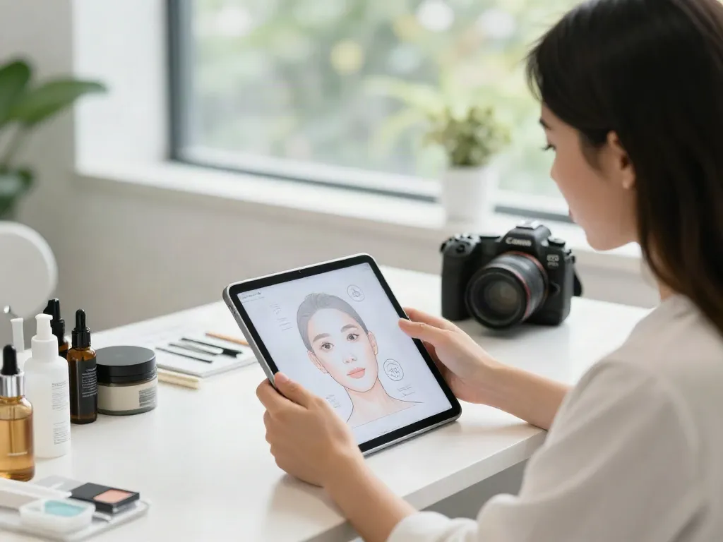 Exploring alternatives to QOVES during a beauty consultation session.