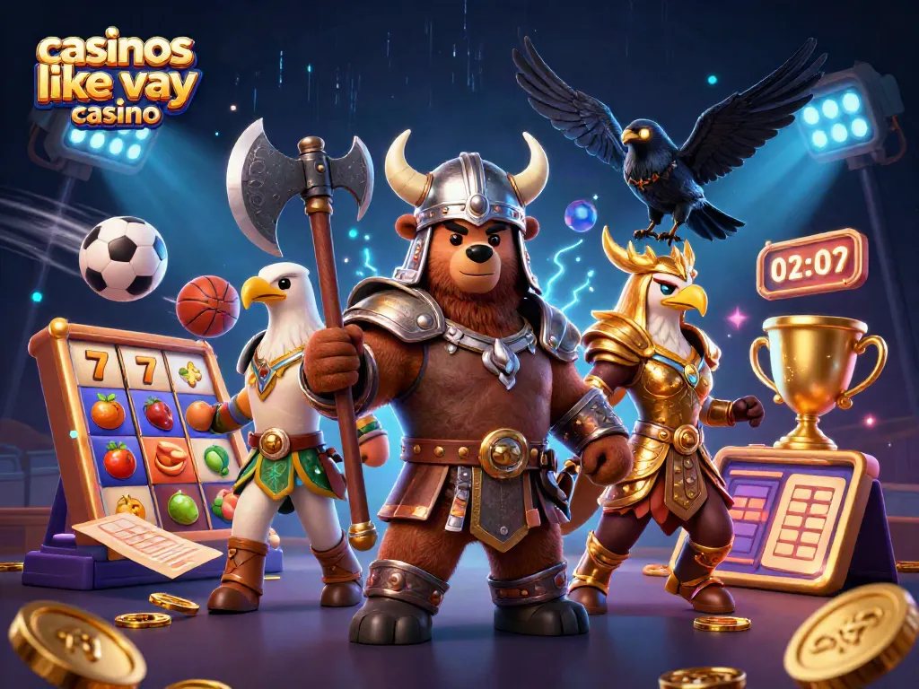 Engage with exciting casinos like yay casino featuring a Viking berserker and slot elements.