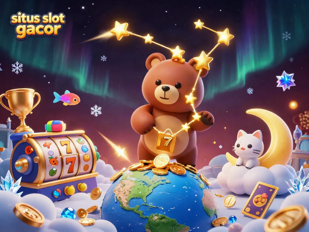 Menangkan slot gacor hari ini dengan simbol keberuntungan dan kesenangan dalam ilustrasi berwarna-warni