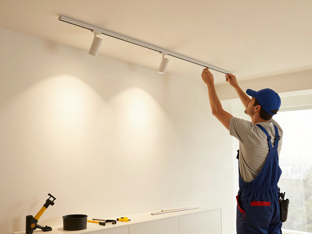 Instalare sina magnetică aplicată de un profesionist de încredere în interior modern
